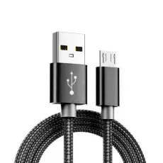 Micro USB Cable UK Heavy Duty Braided Micro USB Fast Charging Cable 2M Lead For Samsung OPPO Huawei