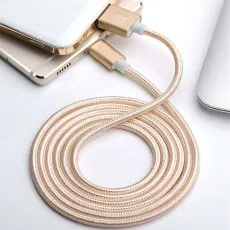 Micro USB Cable UK Heavy Duty Braided Micro USB Fast Charging Cable 2M Lead For Samsung OPPO Huawei