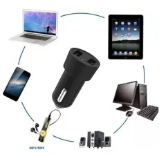Fast Charge Dual USB Car Charger compatible devicess