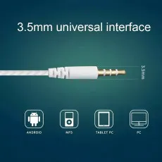 Bass Boosted Stereo Sound Mic Headset 3.5mm Jack Hand-free