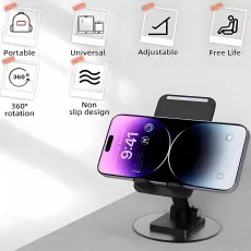 Universal Foldable Phone & Tablet Stand Adjustable Desktop Holder 360° Rotation