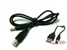 USB DC 12V Cable 5V Step Up 12v DC Power Boost Charging Cable Module 1M Jack 5.5mm x 2.1mm UK
