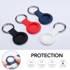 Silicone AirTag Key Ring Holder Anti Lost Pet Case Locator Keychain Clip Holder UK