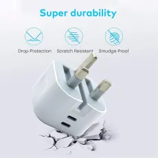 Compact dual Type-C charger for tech enthusiasts