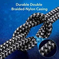 Braided Nylon USB-C Lightning Cable