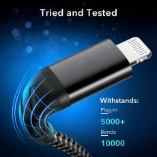 Flexible Braided Nylon USB-C Lightning Cable