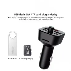 Car Mp3 Player FM Transmitter Charger Adaptor, 3.6A QC 3.0 Cigarette Lighter