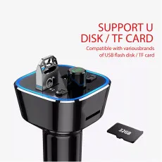 Car Mp3 Player FM Transmitter Charger Adaptor, 3.6A QC 3.0 Cigarette Lighter