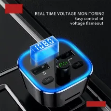 Car Mp3 Player FM Transmitter Charger Adaptor, 3.6A QC 3.0 Cigarette Lighter