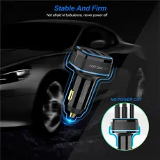 USB Car Charger 3 Port Cigarette Lighter Adapter Super Fast 18W Charging