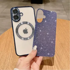 magnetic glitter case for iPhone 16