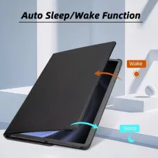 Slim Samsung Galaxy S9 Ultra case with 360° rotating stand for portability.