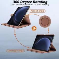 Adjustable 360° rotating stand for flexible viewing.