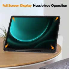 Hands-free viewing with adjustable smart stand on rose design Samsung Galaxy Tab S9 Ultra case