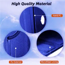 Close-up of durable blue exterior on Samsung Galaxy Tab S10 Ultra case