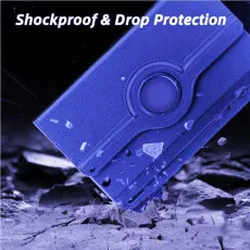 Blue protective case for Galaxy S8 Ultra with rotating stand.