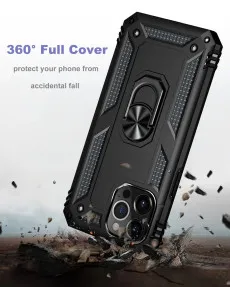 Ring Case For iPhone 14 Pro Max Shockproof Ring Stand Rugged Armor Cover