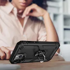 Ring Case For iPhone 14 Pro Max Shockproof Ring Stand Rugged Armor Cover