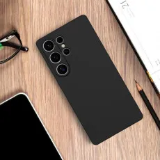 Samsung Galaxy S25 Ultra Black Case – Soft TPU Silicone Cover, Sleek and Non-Slip