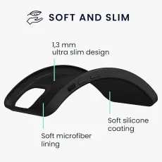 iPhone 13 black liquid silicone cover with soft interrior lining