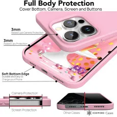 Protective pink iPhone 15 Pro case