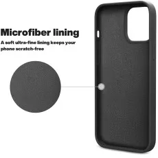Soft-touch liquid silicone back cover for iPhone 13 Pro Max in black