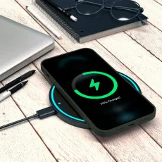 iPhone 13 Pro dark green soft silicone case with wirless charging compitable