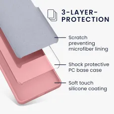 Shockproof pink TPU case with soft and flexible edges