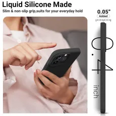 Non-slip matte finish on black iPhone 14 Pro case preventing fingerprints