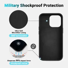 Shockproof black TPU case with flexible and durable edges
