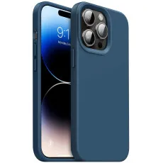 iphone 14 pro silicone Blue case