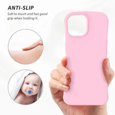 pink silicone case soft and flexible