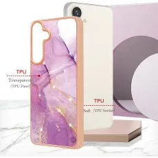 Durable TPU and polycarbonate Samsung Galaxy S25 marble case