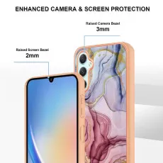 Luxurious red marble case for Samsung Galaxy S25 Plus with camera and Screen Protection