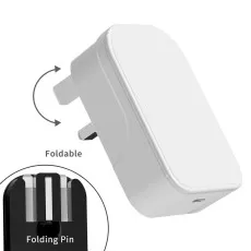 C Type 20W Foldable Fast Chargering Adapter Mains Wal Plug For Android