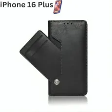 iPhone 16 Plus Magnetic Leather Wallet Case