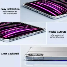 Close-up of shockproof TPU bumper for iPad Pro 12.9 (2022) case.