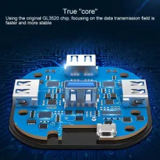 Round 4 Port USB Hub 2.0 Hi-Speed Data Syncing Mini Splitter For PC Laptop