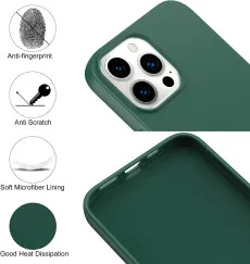 iphone 13 pro max silicone case with soft interior material