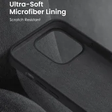 iphone 14 pro max silicone case with soft microfibe material