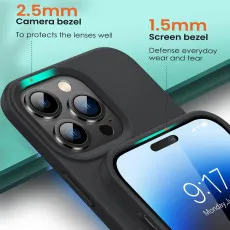 iphone 14 pro max silicone case with camera protection