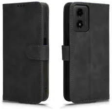 Motorola Moto E14 wallet leather case with card slots and cash pocket