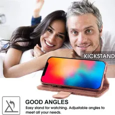 OPPO A60 Leather Folio Case Rose Gold with adjustable stand