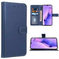 OPPO A80 Blue Leather Wallet Case
