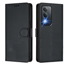 OPPO A80 Leather Wallet Case Black