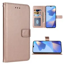 OPPO A80 Leather Wallet Case rose gold