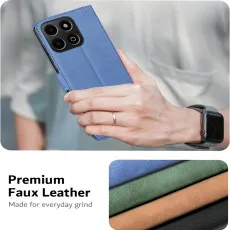 Honor 200 Smart Leather Phone Case hand free view
