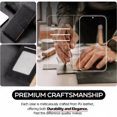 Premium leather case with RFID protection for Moto G85