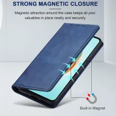 honor x6b leather wallet case with magnetic closure