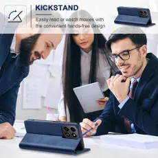 honor x6b leather wallet case with stand